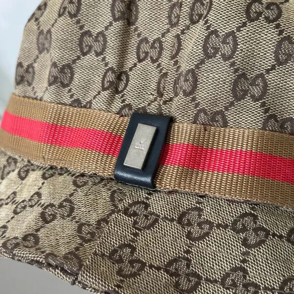 Vintage Gucci Monogram All Over Print Bucket Hat Size XL - Picture 2 of 9
